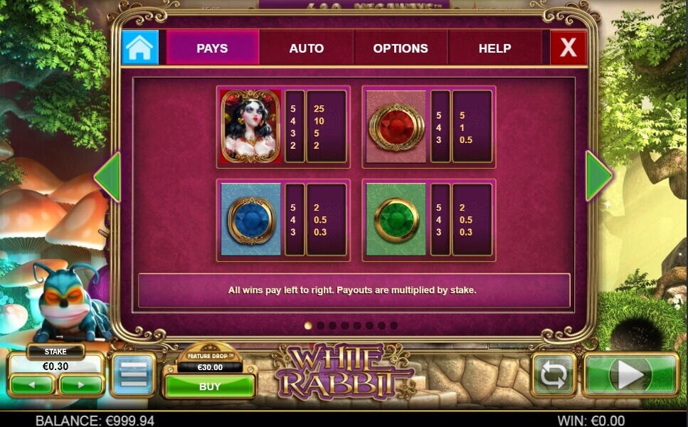 white rabbit slot machine detail image 0