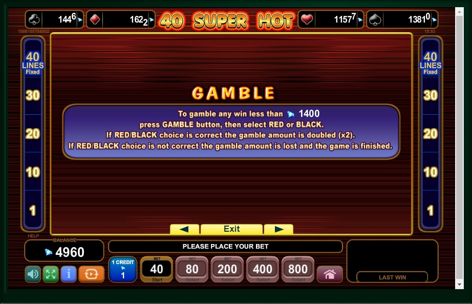 40 super hot slot machine detail image 1