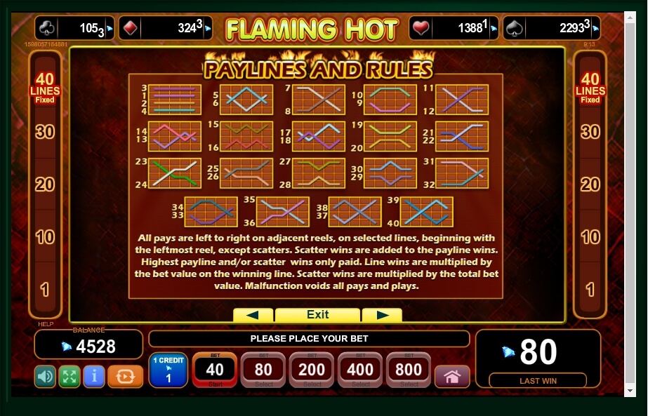flaming hot slot machine detail image 3