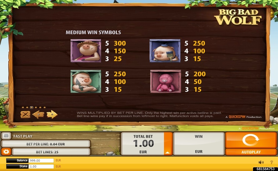 big bad wolf slot machine detail image 2