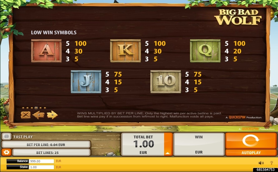big bad wolf slot machine detail image 3