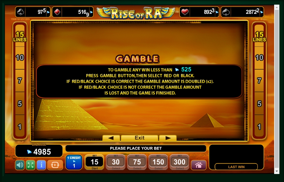 rise of ra slot machine detail image 1