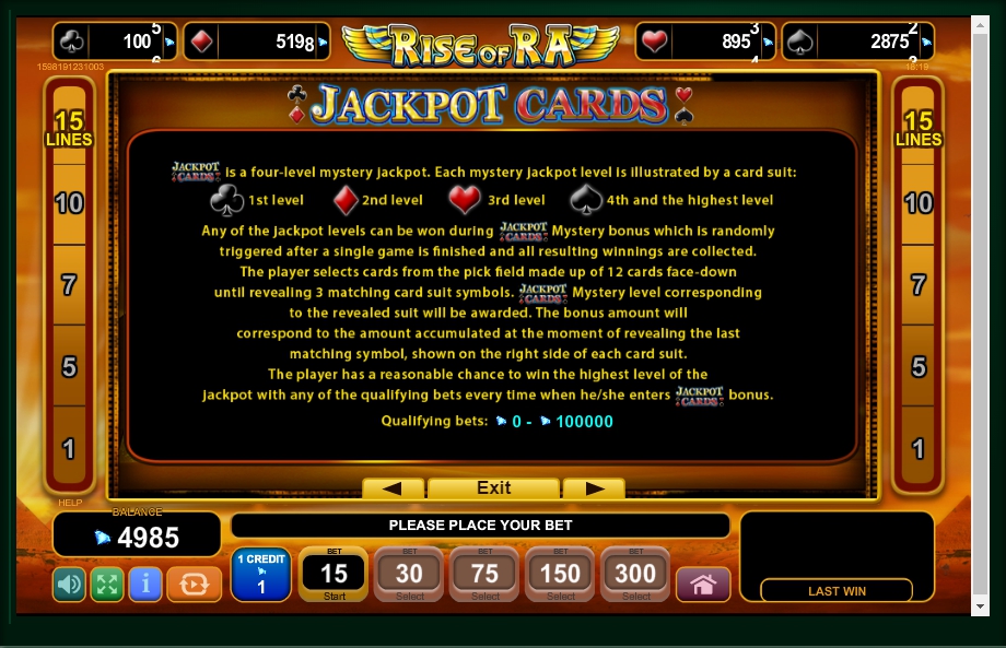 rise of ra slot machine detail image 2