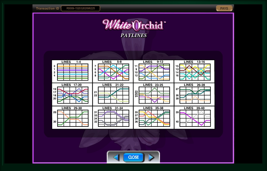 white orchid slot machine detail image 7