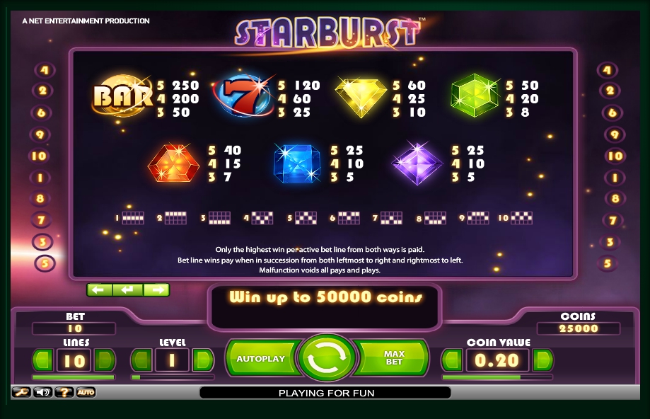 starburst slot machine detail image 1