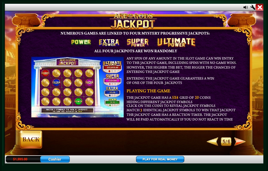 age of the gods: prince of olympus slot machine detail image 5