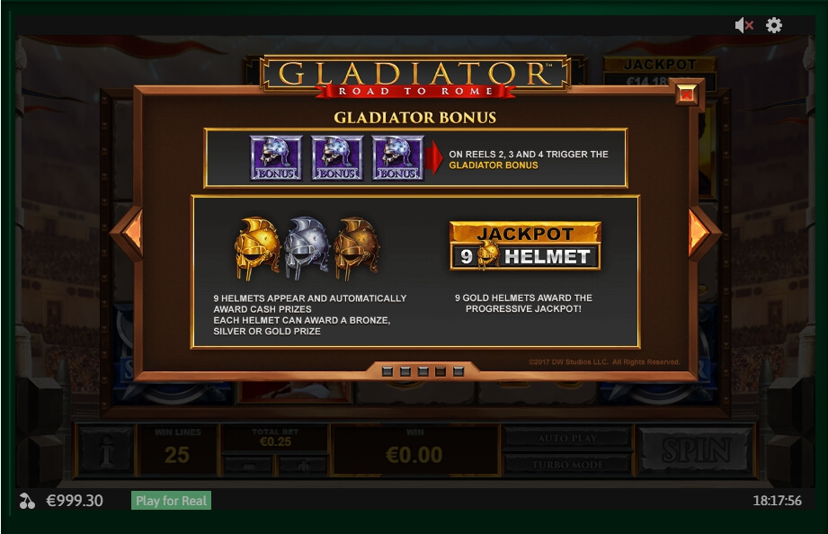 gladiator road to rome slot machine detail image 4