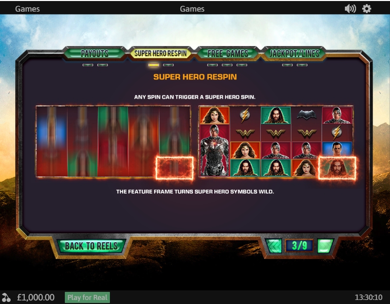 justice league slot machine detail image 3