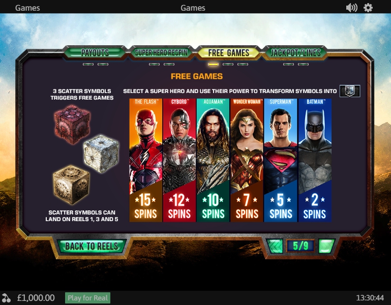 justice league slot machine detail image 5