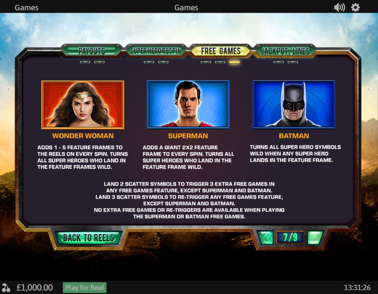 justice league slot machine detail image 7