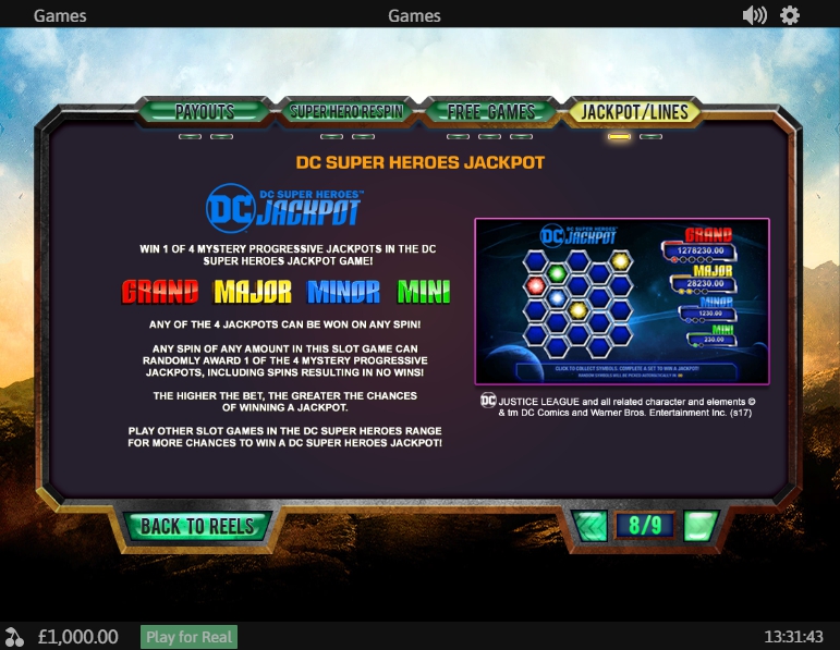 justice league slot machine detail image 8