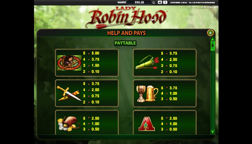 lady robin hood slot machine detail image 1