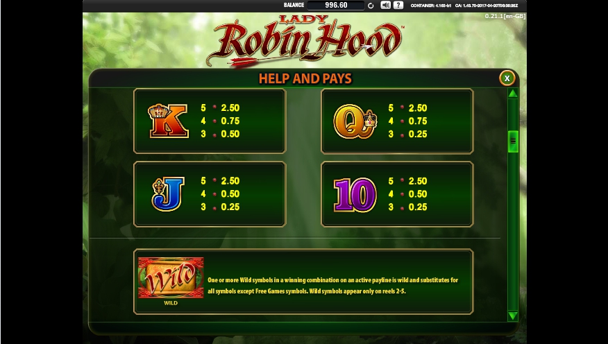 lady robin hood slot machine detail image 2
