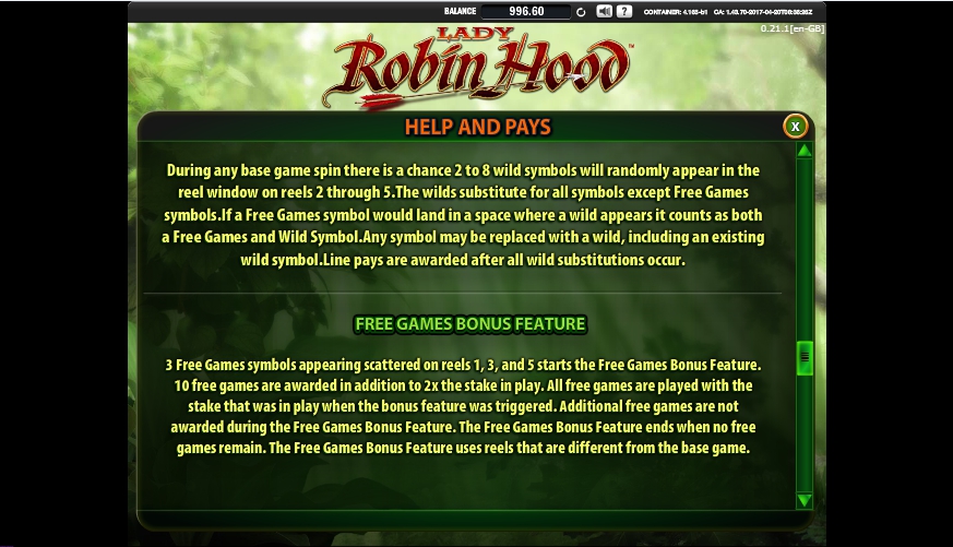 lady robin hood slot machine detail image 5