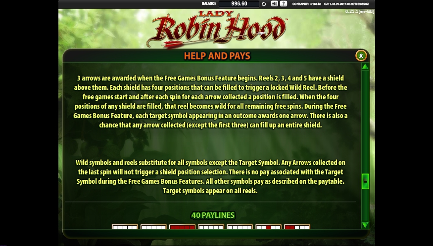 lady robin hood slot machine detail image 6