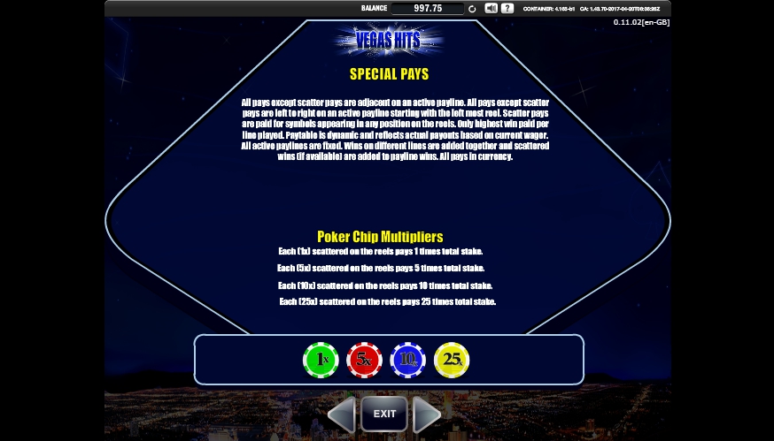 vegas hits slot machine detail image 2