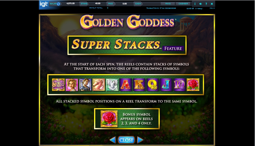 golden goddess slot machine detail image 1