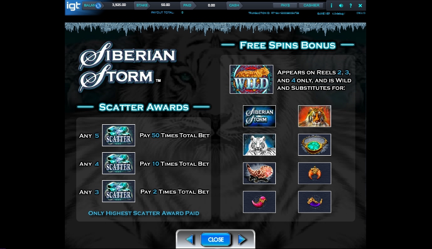 siberian storm slot machine detail image 6