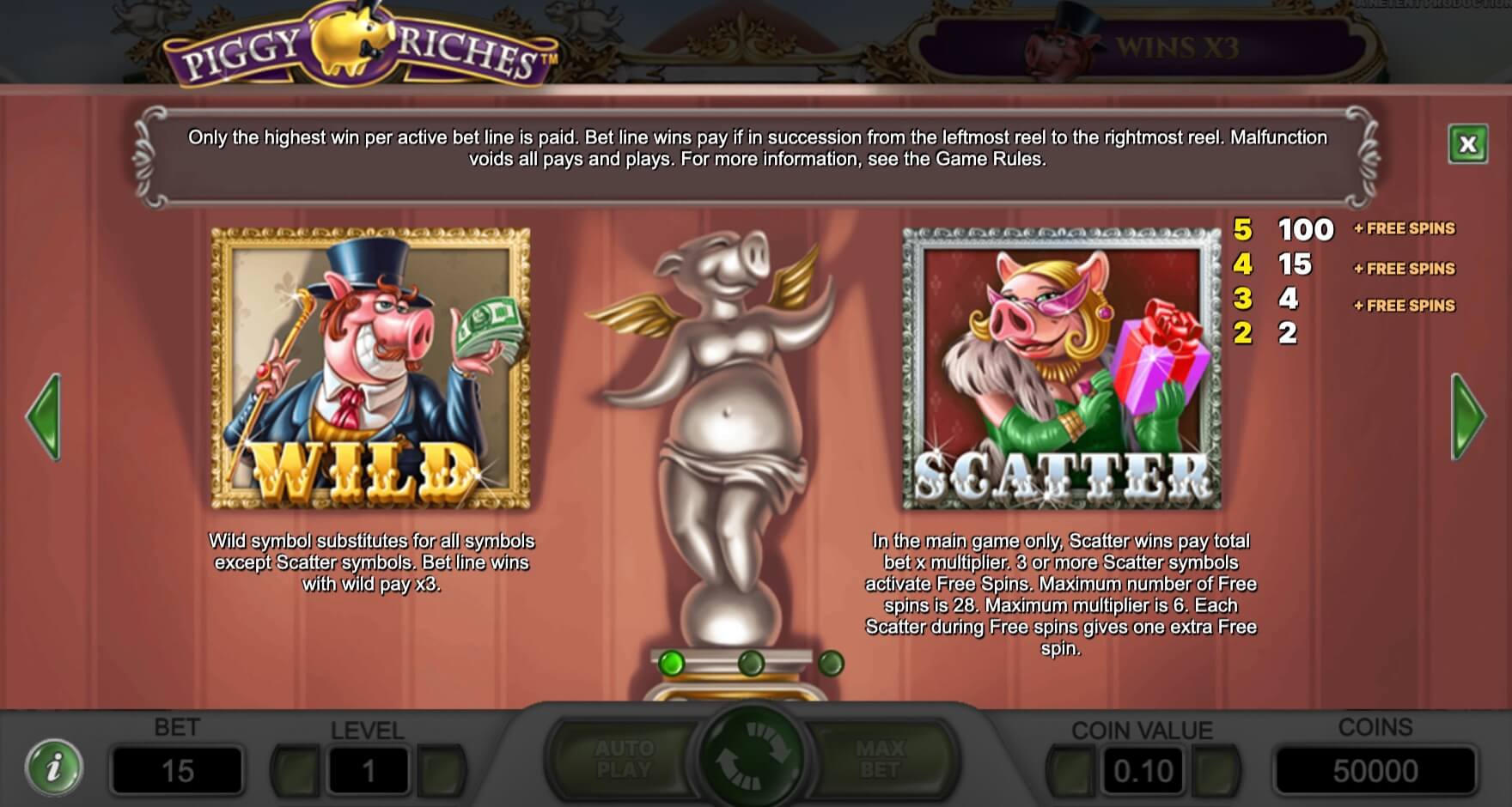 Piggy Riches Piggy Riches symboler