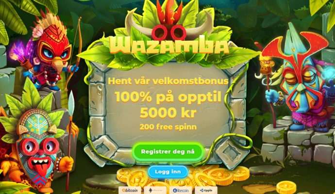 Wazamba Casino Velkomstbonus 5000 kr