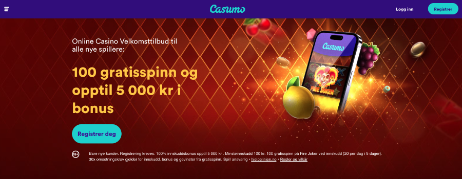 Casumo Casino Velkomstbonus
