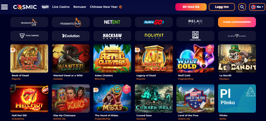 Spill Cosmicslot Casino Spill