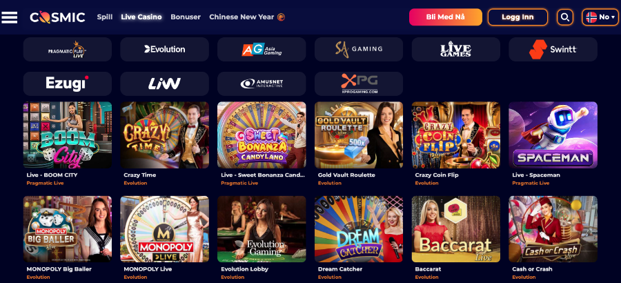 Live Casino Cosmicslot Live Casino