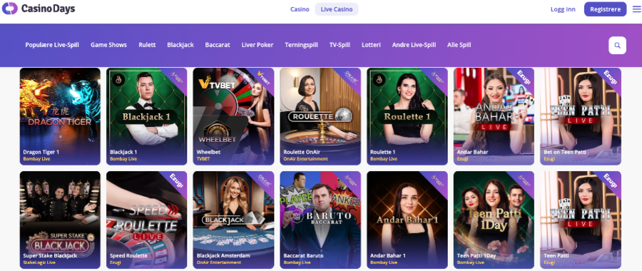 Live Casino Days Live Casino