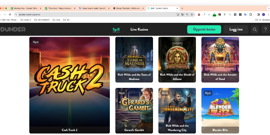 Spill Dunder Casino Spill