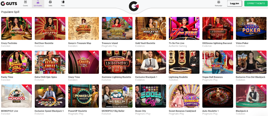 Live Casino Guts Live Casino