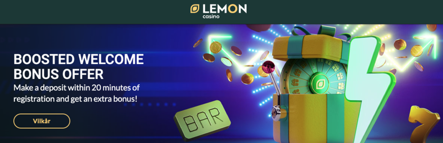 Velkomstbonus Lemon Casino Velkomstbonus