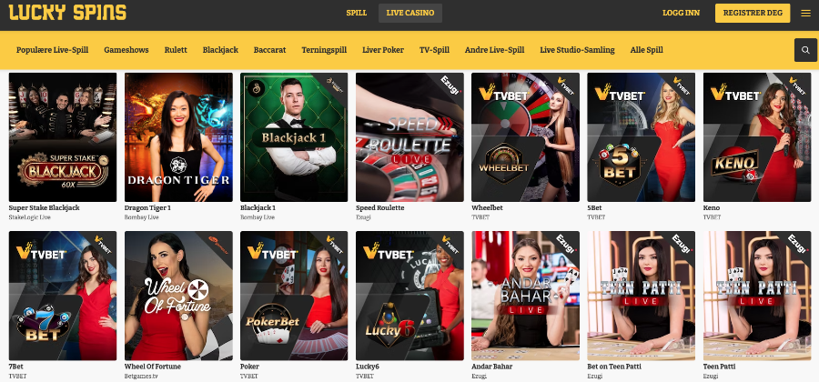 Live Casino Lucky Spins Live Casino