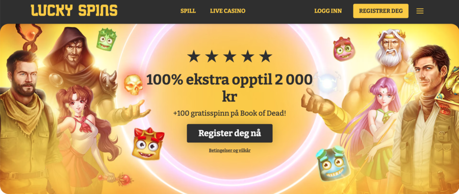Velkomstbonus Lucky Spins Velkomstbonus