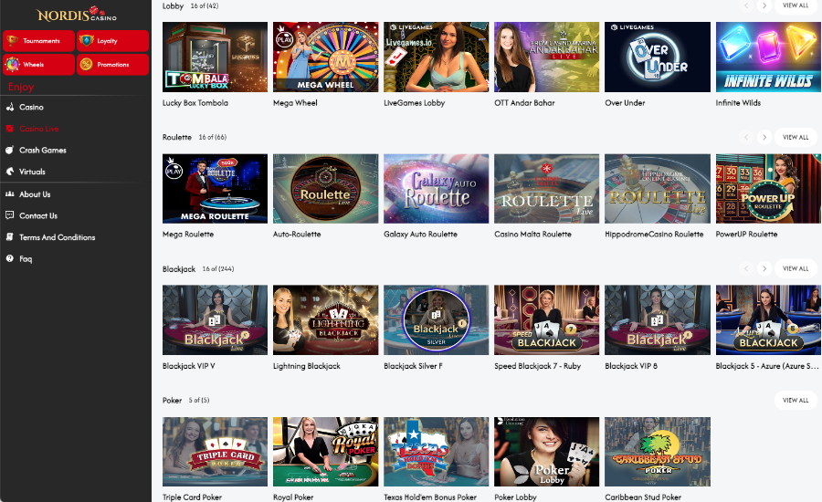 Live Casino Nordis Live Casino