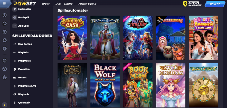 Spill Powbet Casino Spill