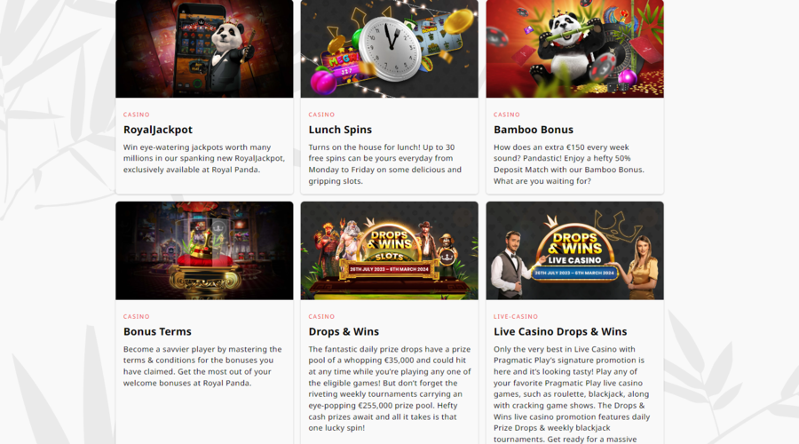 Velkomstbonus Royal Panda Casino Velkomstbonus