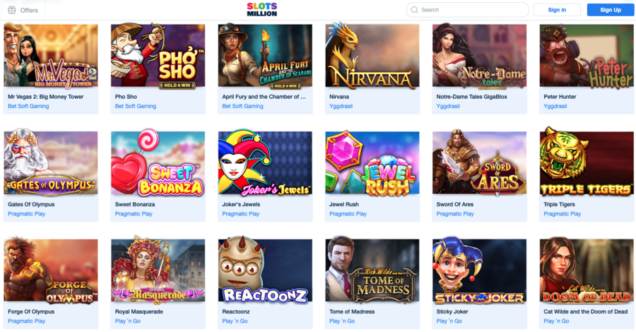 Spill Slotsmillion Casino Spill