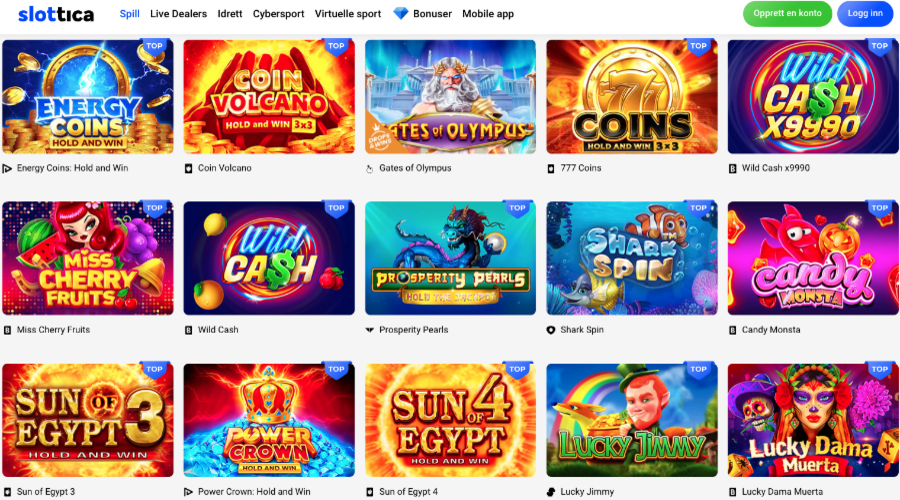 Spill Slottica Casino Spill