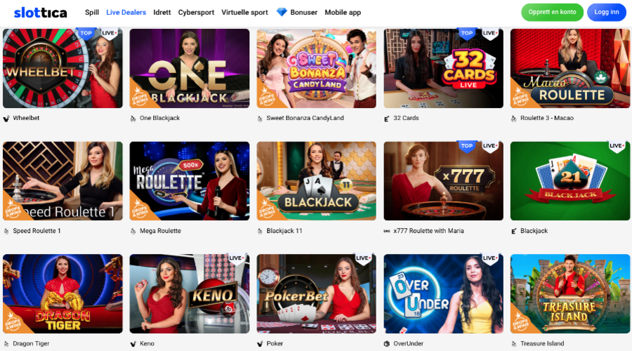Live Casino Slottica Live Casino