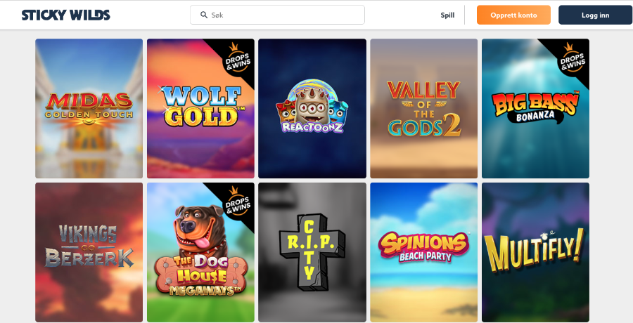 Stickywilds Casino Spill