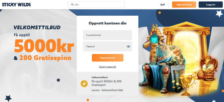 Stickywilds Casino Velkomstbonus