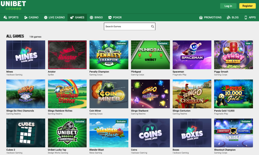 Spill Unibet Casino Spill