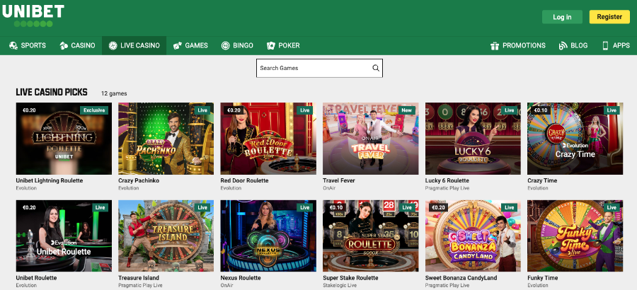 Live Casino Unibet Live Casino